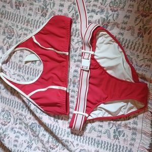 VENUS BIKINI SZ 14 RED 2 PIECE SWIMSUIT